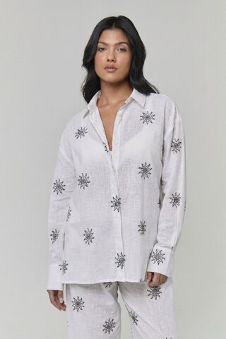 South Beach Bluse in Weiß: Vorderseite