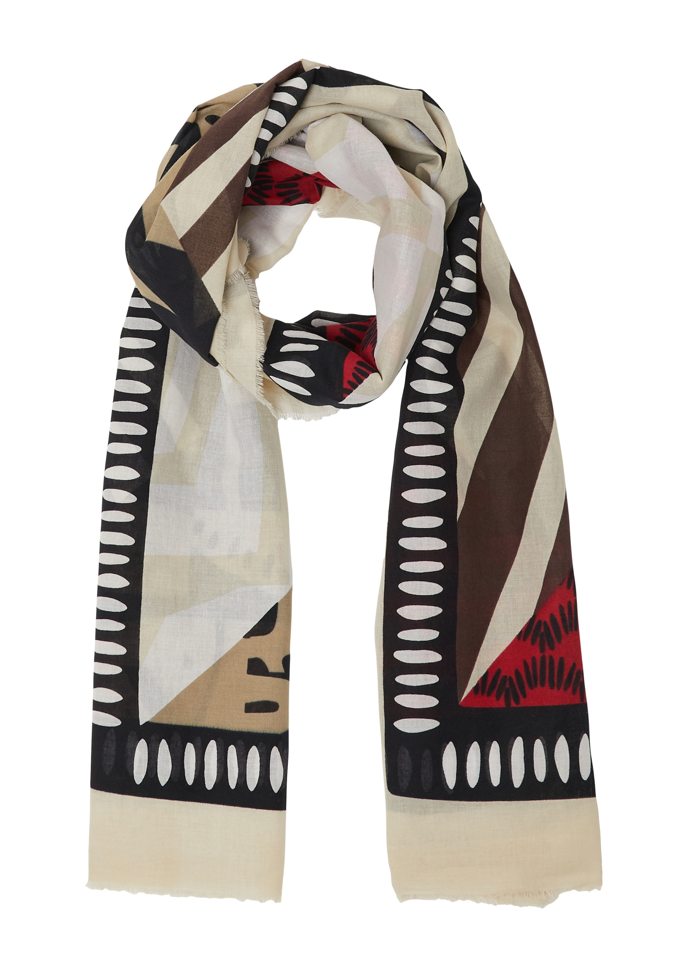 s.Oliver Schal in Beige: Vorderseite