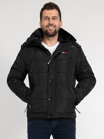 Rock Creek Winterjacke in Schwarz: Vorderseite