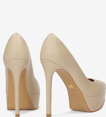 Kazar - Zapatos con plataforma en beige