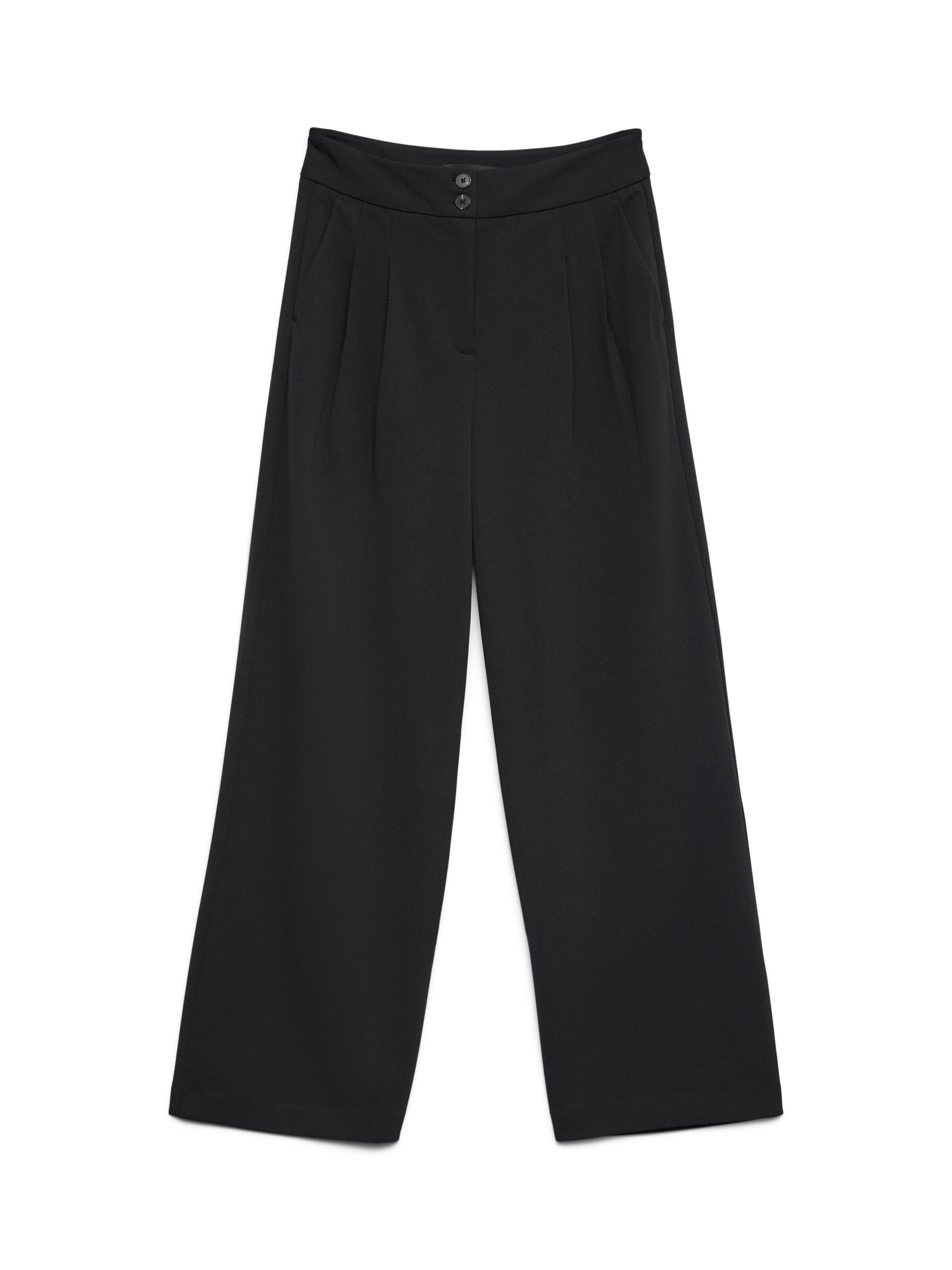 Wide Leg Pantalon à pince 'VMEda' VERO MODA en noir : devant