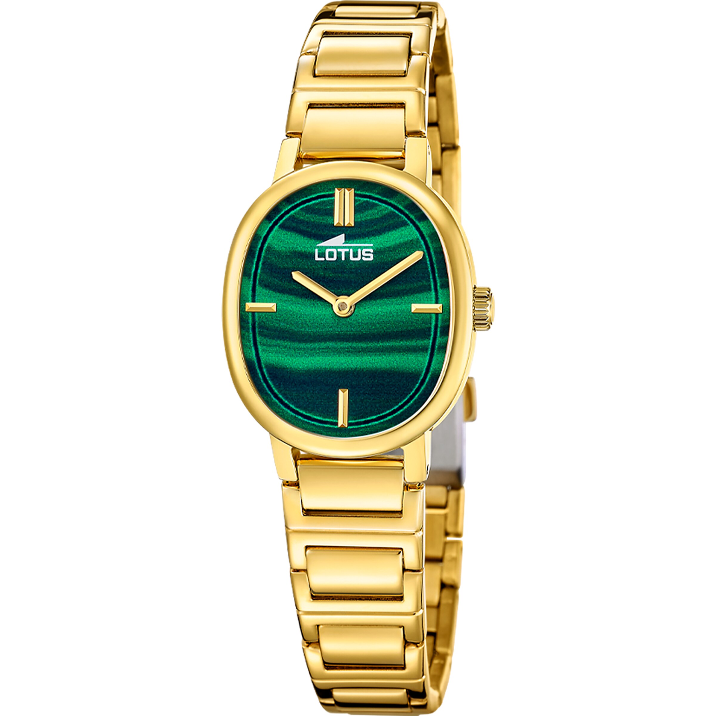 Lotus Uhr in Gold