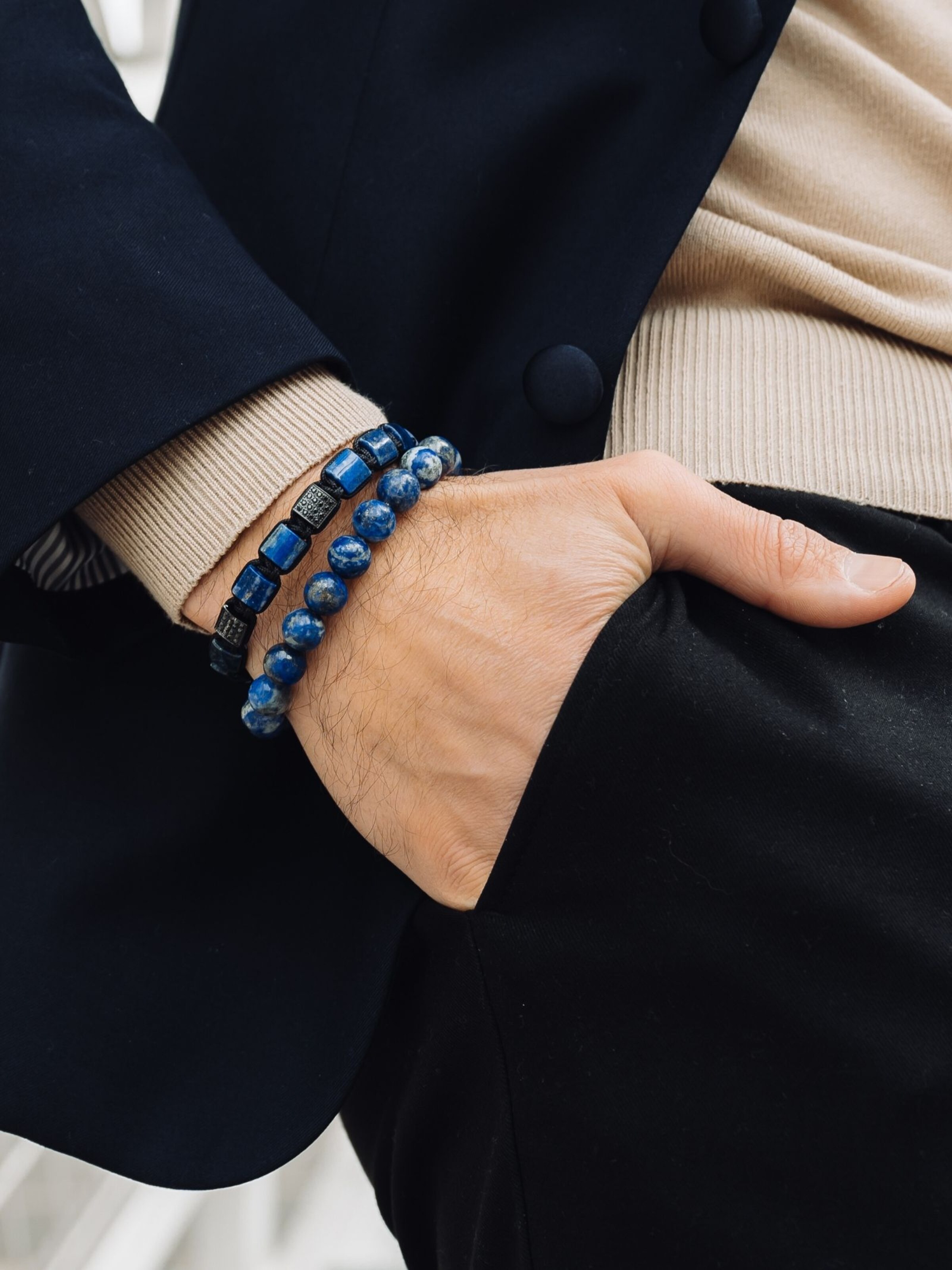 Bracelet 'Single-Bead' GT Collection en bleu