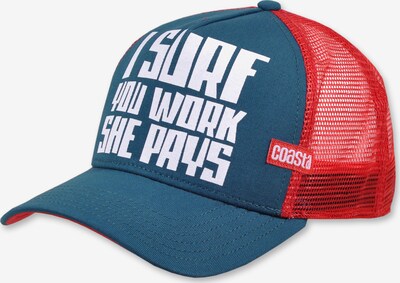 Coastal Cap in petrol / feuerrot / weiß, Produktansicht