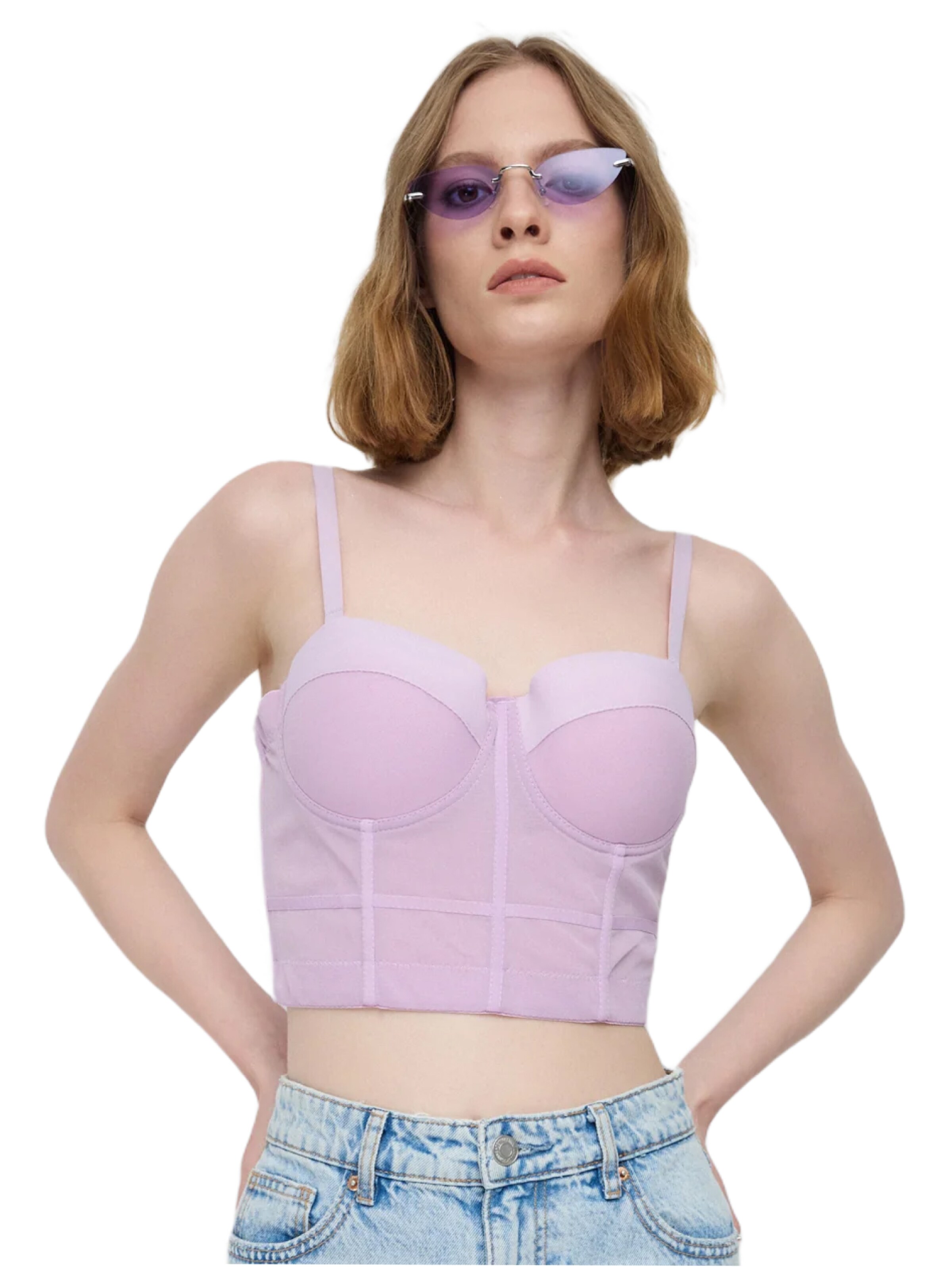 Bustier Soutien-gorge No Matter What en violet : devant