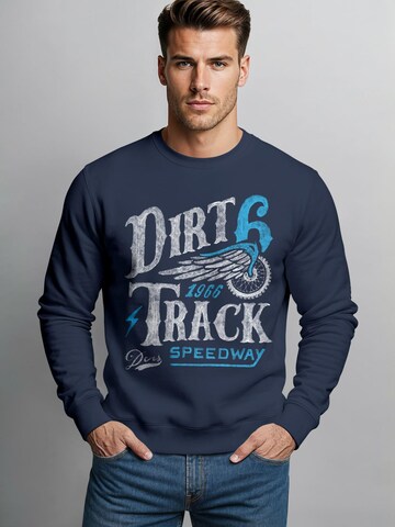 Neverless Sweatshirt 'Dirt Track' in Blue