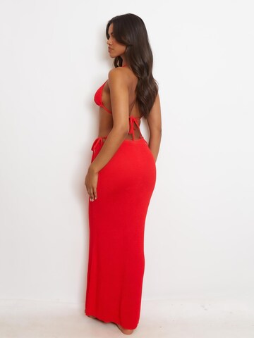 Moda Minx Rok 'Scrunch Long' in Rood