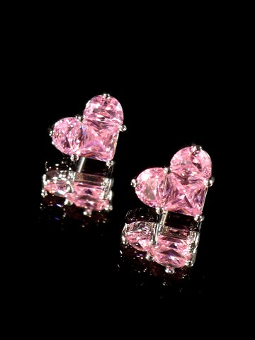 Nightini Earrings 'Rosa Herz Ohrstecker' in Pink