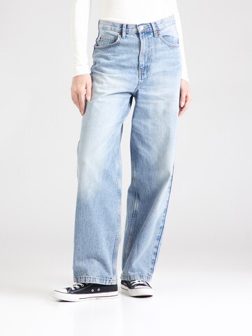 TOPSHOP Wide leg Jeans i blå: framsida