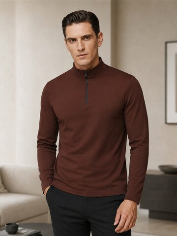 ALLTHEMEN Shirt 'Fluss' in Brown: front