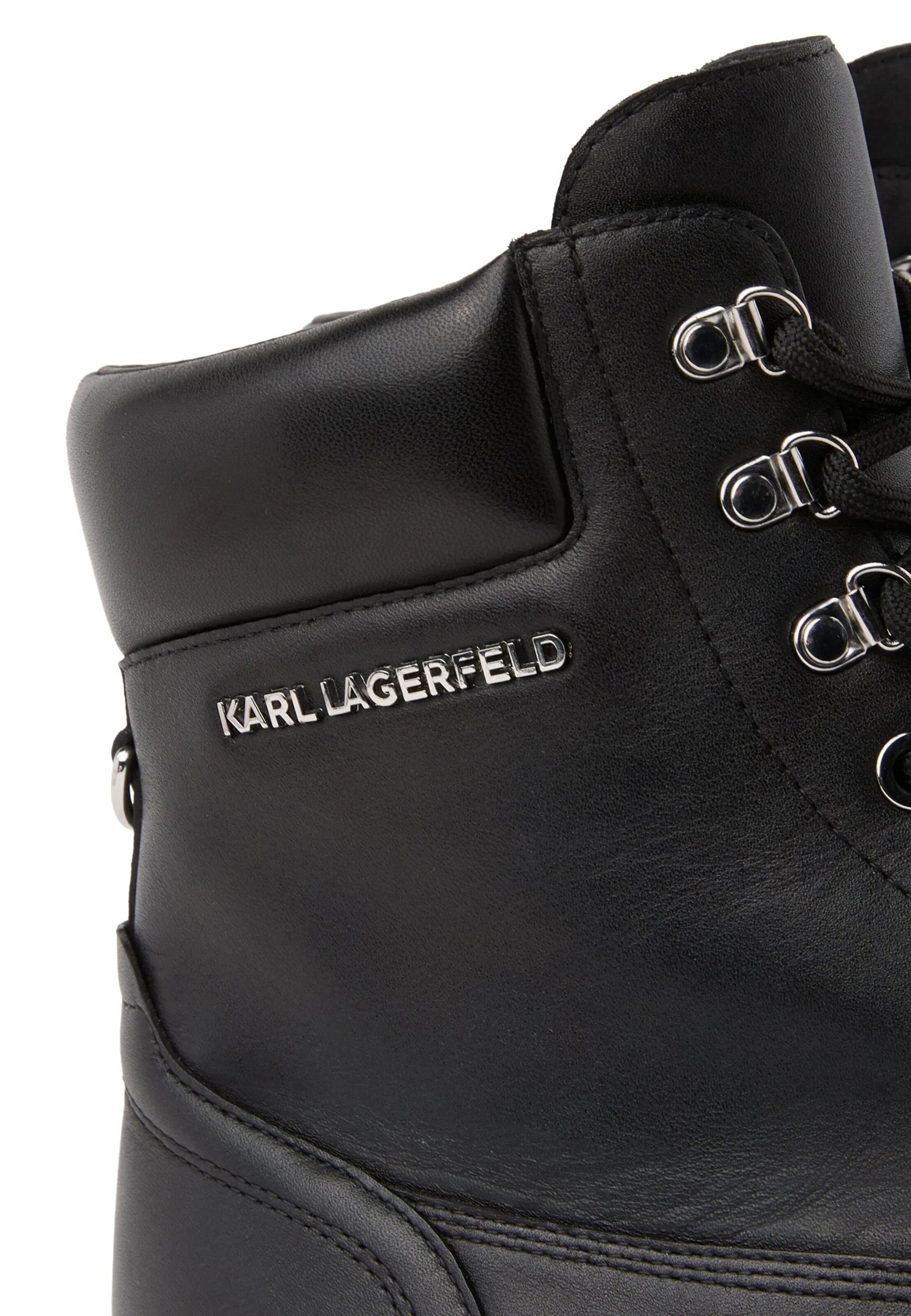 melns Karl Lagerfeld Klasiskie šņorzābaki 'Miles'