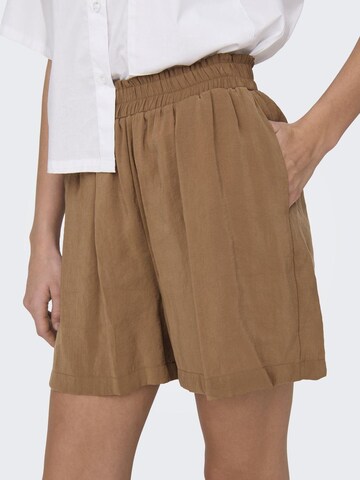 ONLY Loose fit Trousers 'IRIS' in Brown