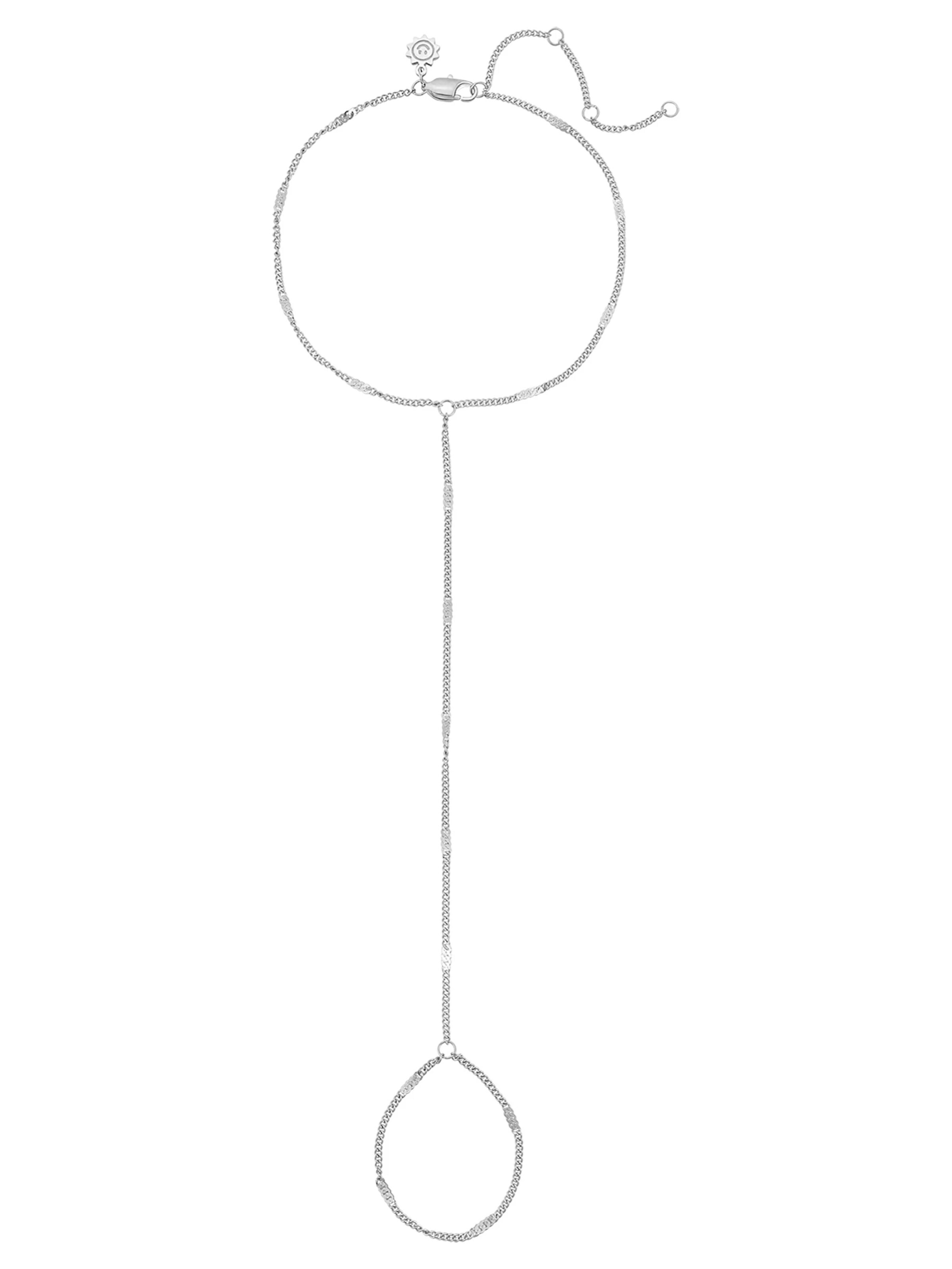 Gioiello per i piedi 'Starburst Toe Chain' di Hey Happiness in argento