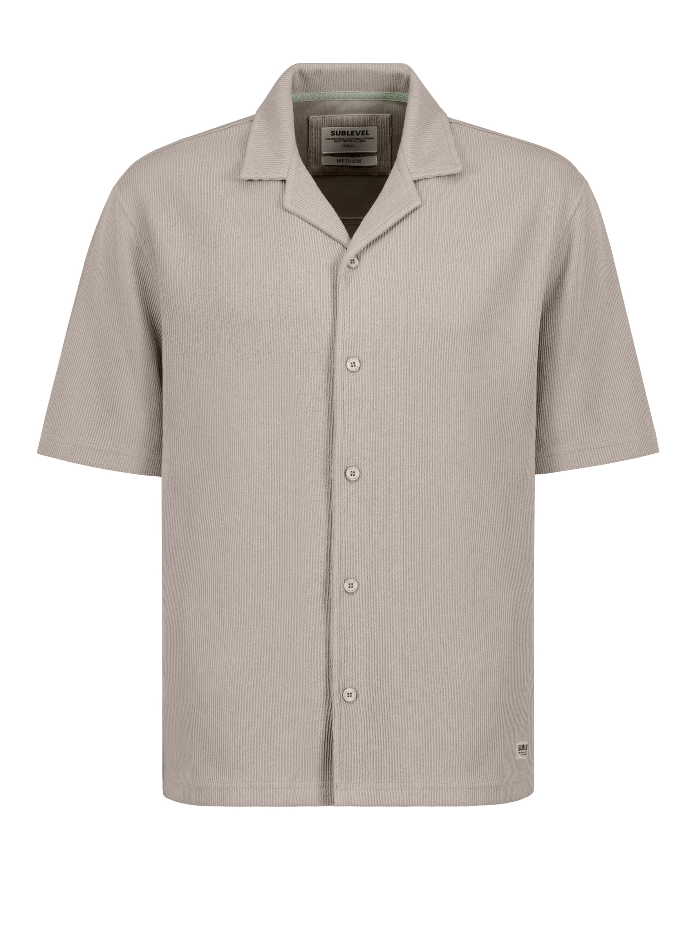Sublevel Regular Fit Hemd in Beige: Vorderseite