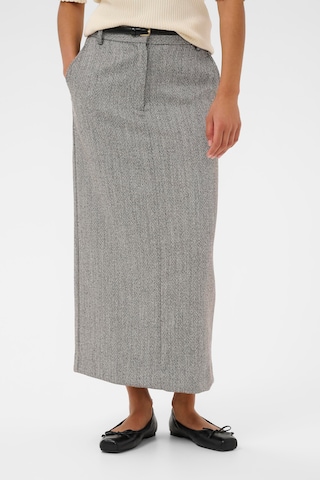 SOAKED IN LUXURY - Falda 'SLNanine' en gris: frente
