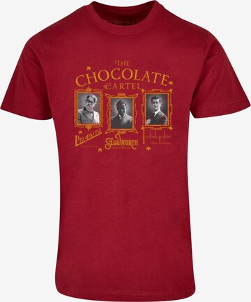 ABSOLUTE CULT Shirt 'Wonka - The Chocolate Cartel' in Red: front