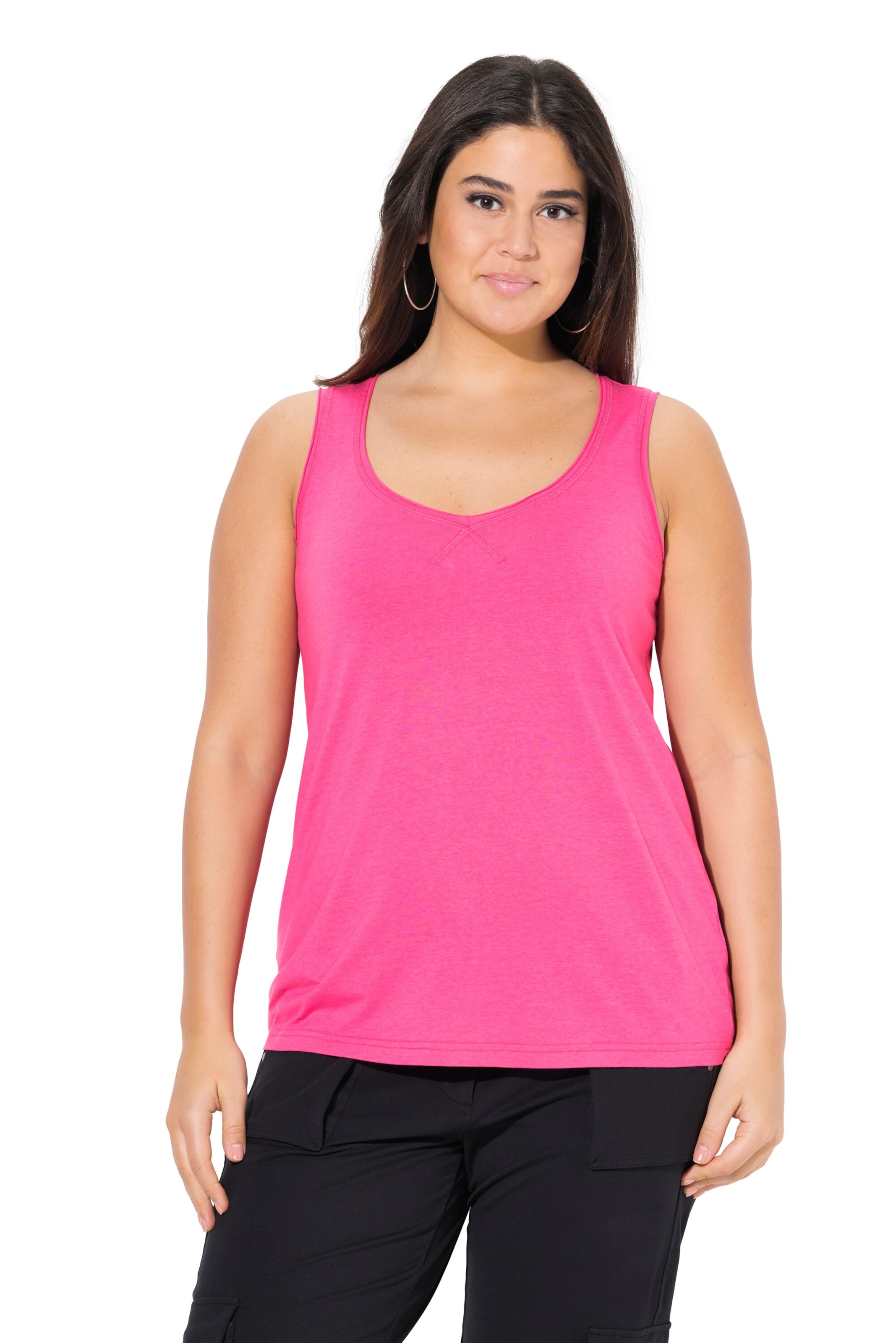 Ulla Popken Top in Roze: voorkant