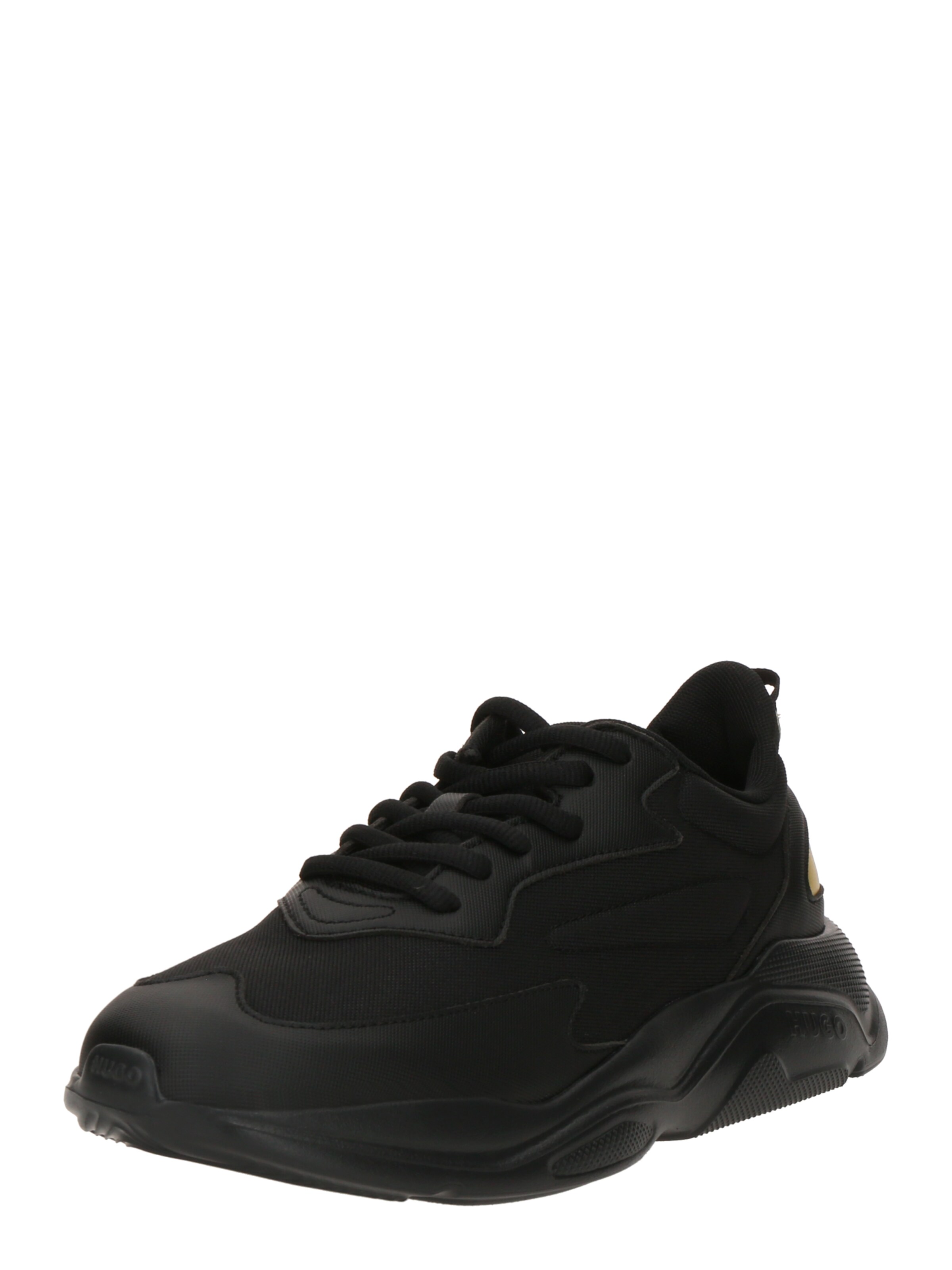 HUGO Ниски маратонки 'Leon' в черно: отпред