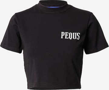 T-shirt Pequs en noir : devant