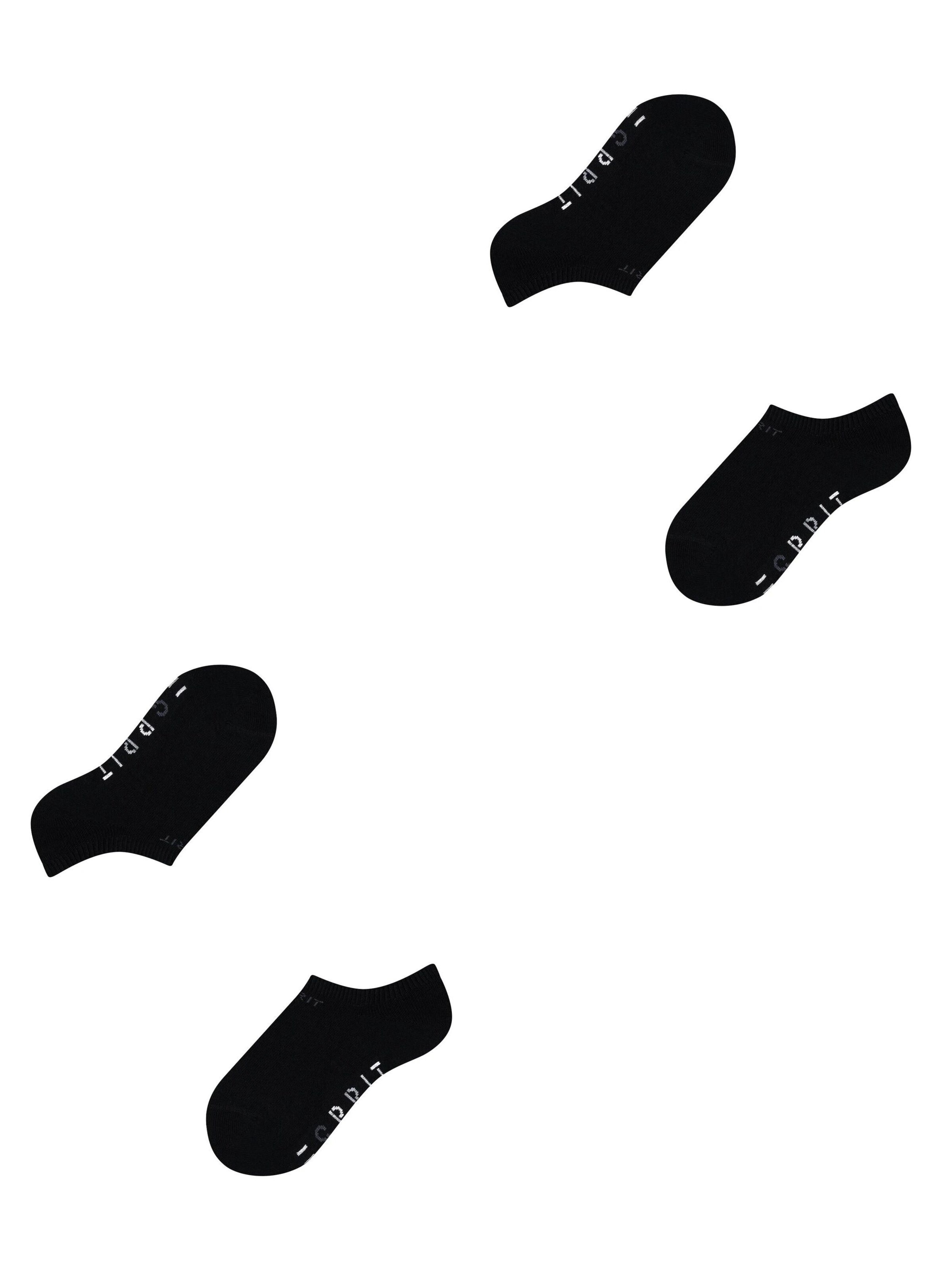 ESPRIT Socks 'Foot Logo 2-Pack' in Black