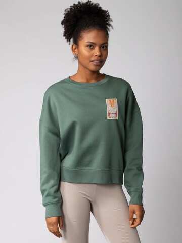 Watapparel Sweatshirt 'Tarot The Reader ' in Grün: Vorderseite