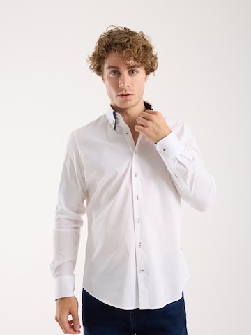 Slim fit Camicia business di 7Camicie in bianco