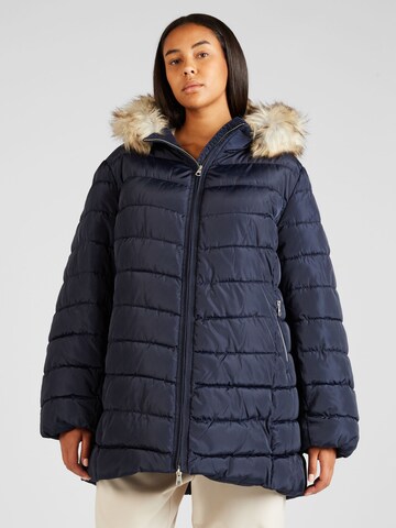 ONLY Carmakoma Winterjacke in Blau: predná strana