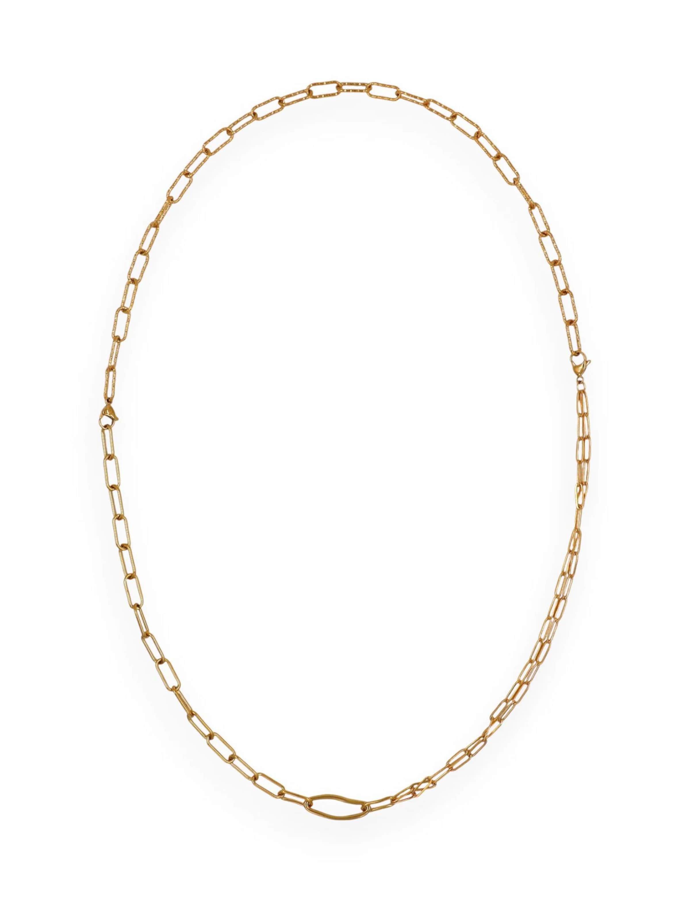 Fräulein Wunder Kette 'Bicolor Kette Edelstahl XL Gold'‌‌‌ in Gold: Vorderseite