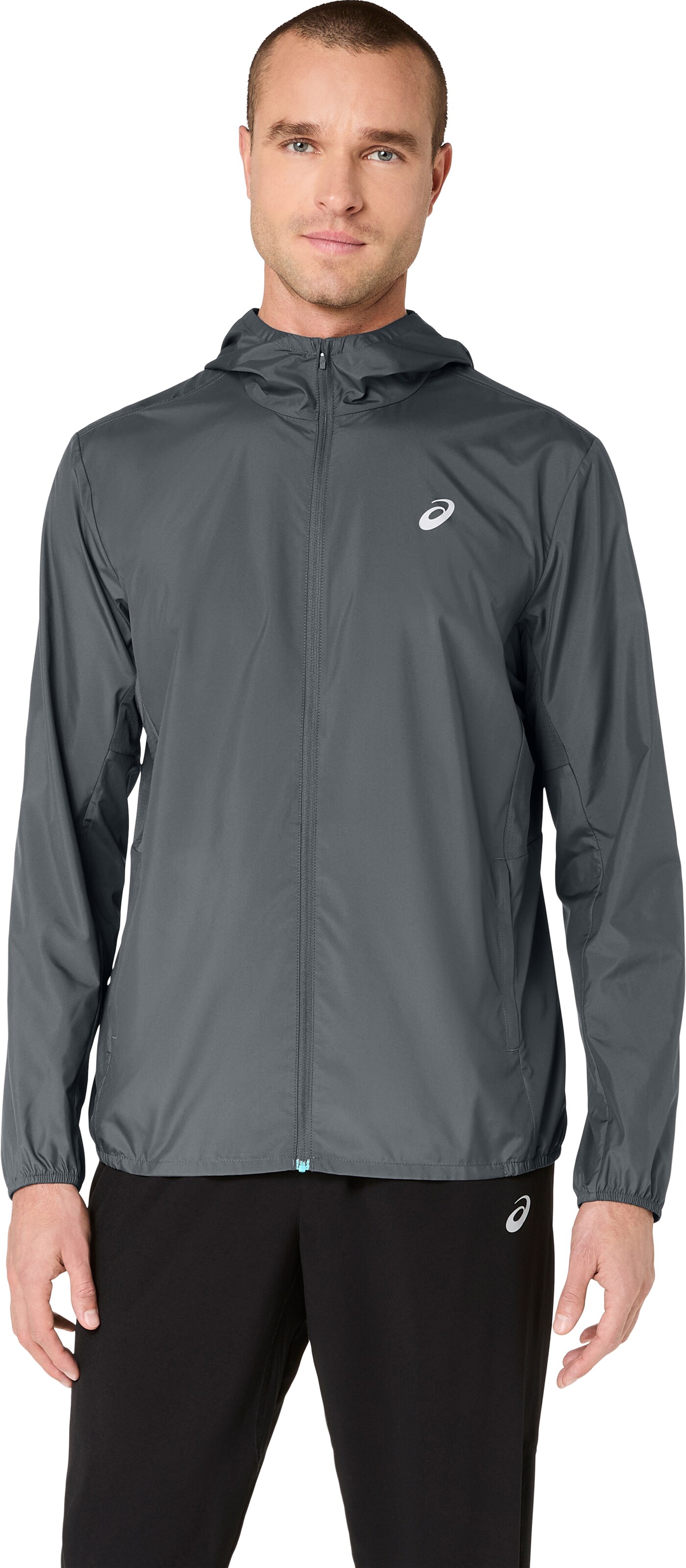 ASICS Athletic Jacket in Grey: front