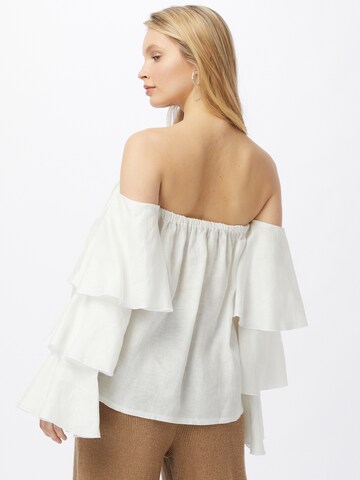 KAN - Blusa 'CLOUDS' en blanco