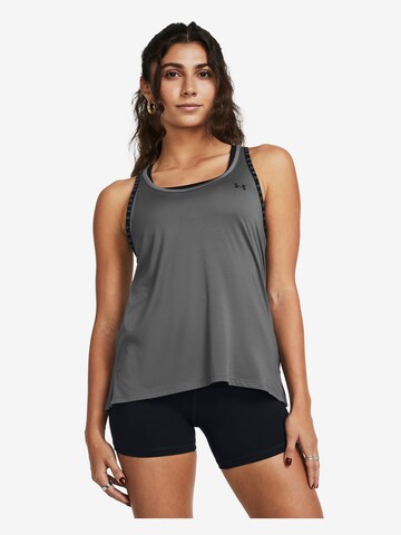 UNDER ARMOUR Sports Top 'Knockout' in Grey: front