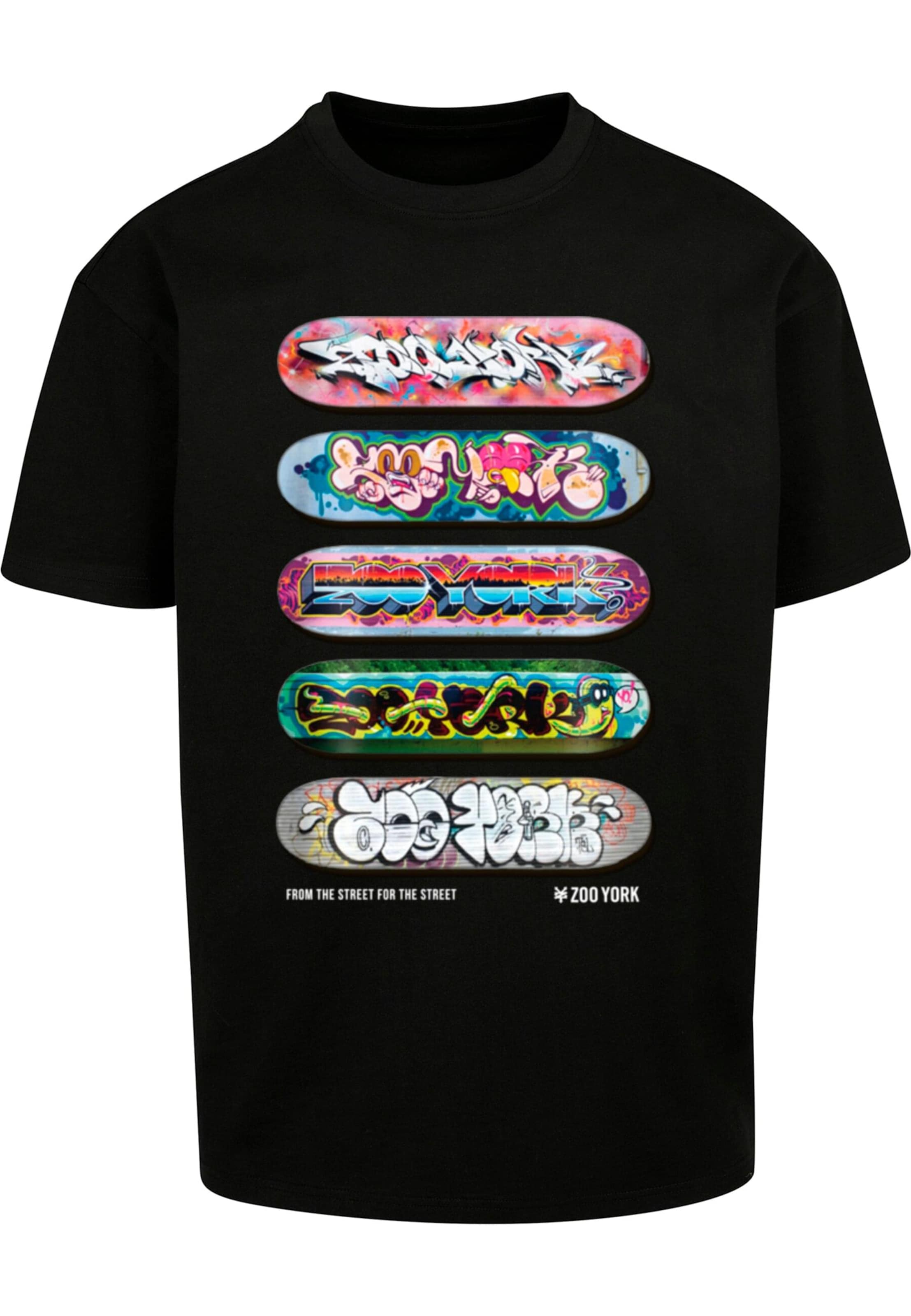 T-Shirt 'Skateboards' ZOO YORK en noir : devant