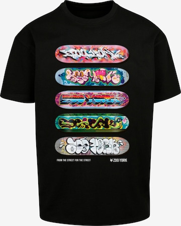 ZOO YORK T-Shirt 'Skateboards' in Schwarz: Vorderseite