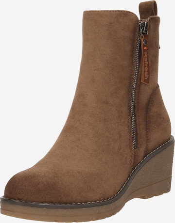 Refresh Ankle Boots in Beige: front