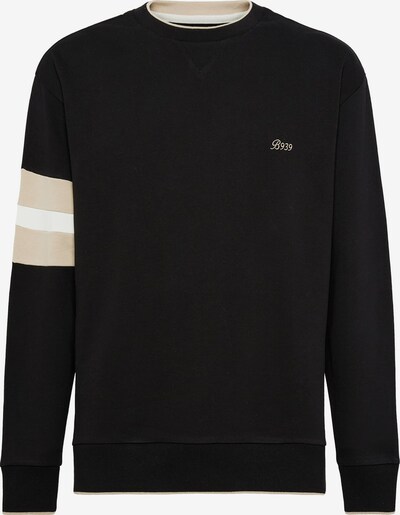 Boggi Milano Sweatshirt 'B939' i beige / svart / hvit, Produktvisning