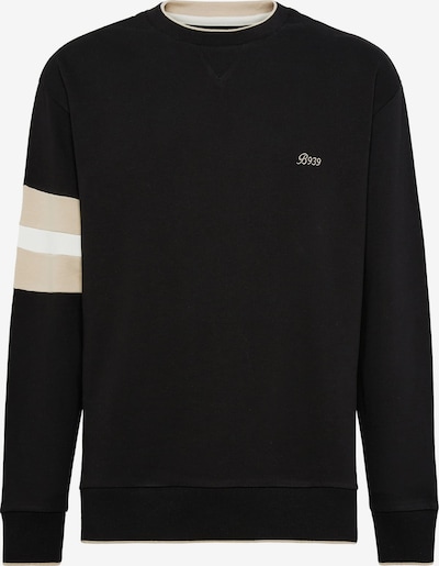 Boggi Milano Sweatshirt 'B939' in beige / schwarz / weiß, Produktansicht