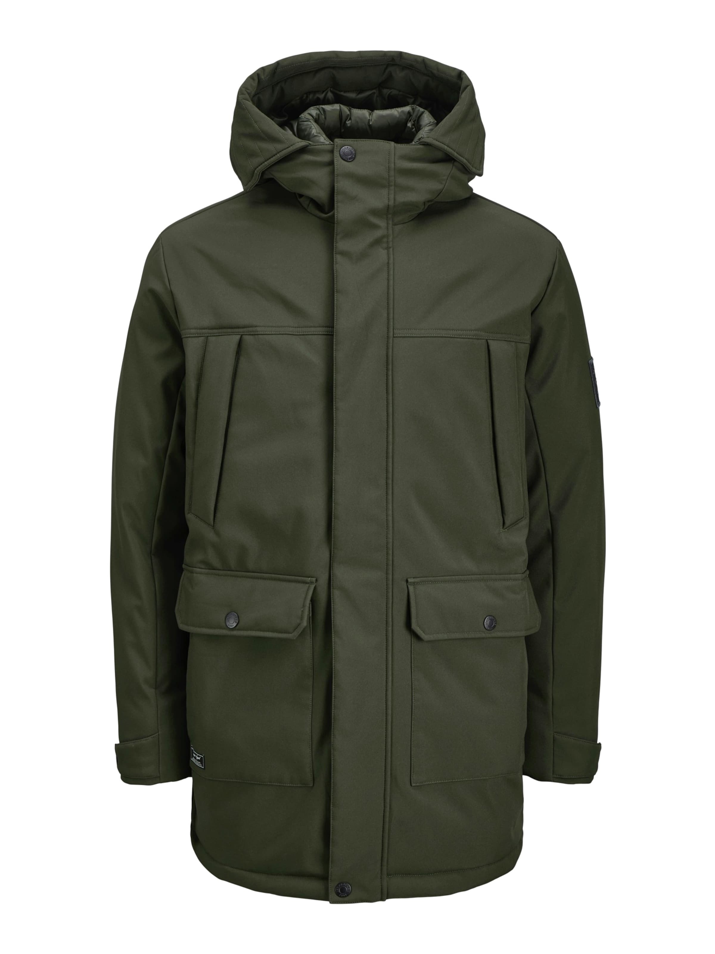 JACK & JONES Übergangsparka 'Finn' in Grün: Vorderseite