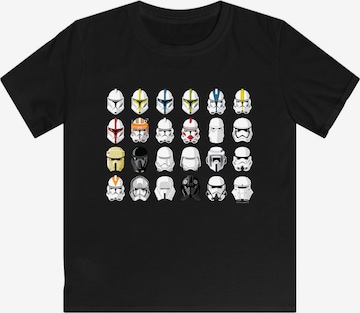 F4NT4STIC T-Shirt 'Stormtrooper Piloten Helme' in Schwarz: predná strana