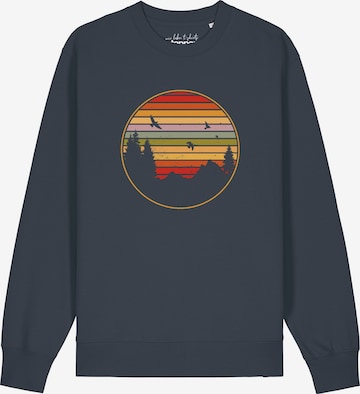 Watapparel Sweatshirt 'Sunset Berge & Tannen' in Grijs: voorkant