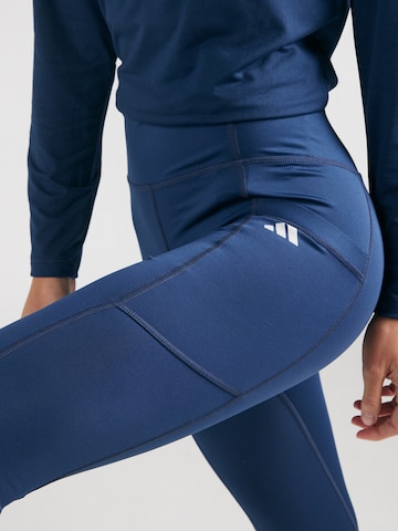 ADIDAS GOLF Skinny Sporthose in Blau