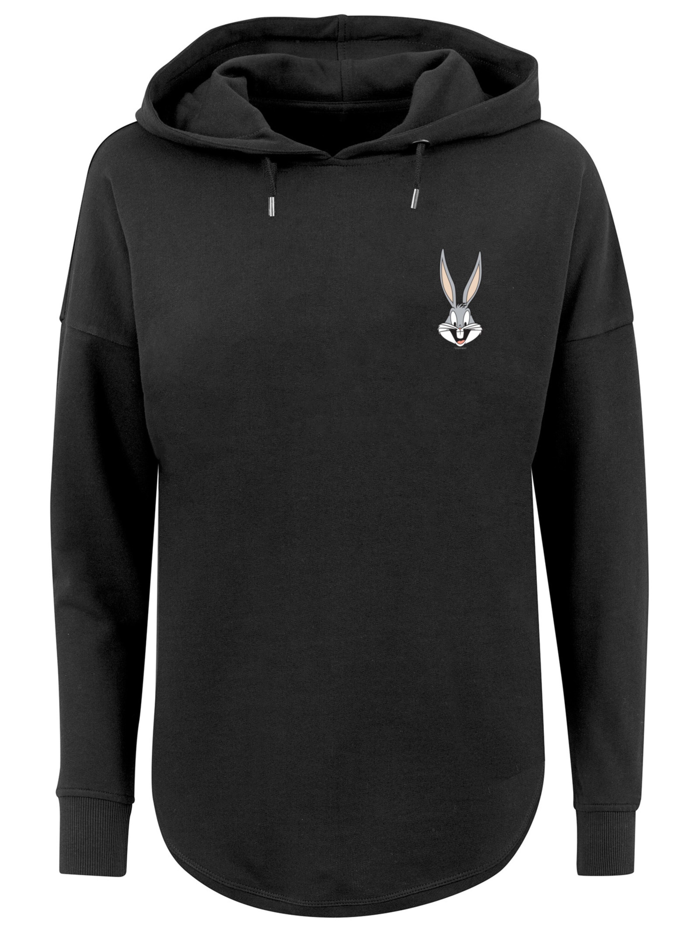 F4NT4STIC Sweatshirt 'Looney Tunes Bugs Bunny' in Zwart: voorkant