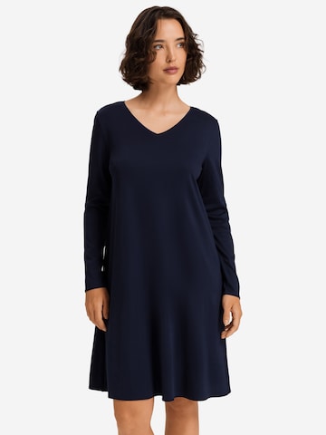 Hanro Nightgown 'Cotton Silk' in Blue: front