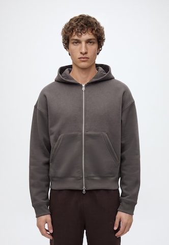 WEEKDAY Sweat jacket 'Simon' in Brown: front