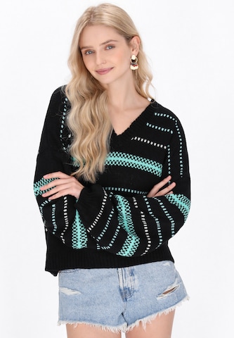Pull-over IZIA en noir : devant