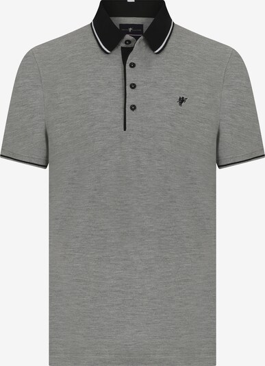 DENIM CULTURE T-shirt 'Vasilis' i gråmelerad / svart / vit, Produktvy