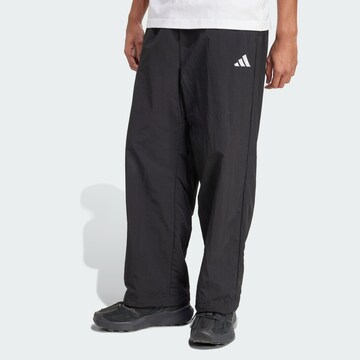 ADIDAS SPORTSWEAR Свободный крой Спортивные штаны 'Essential' в Черный: спереди