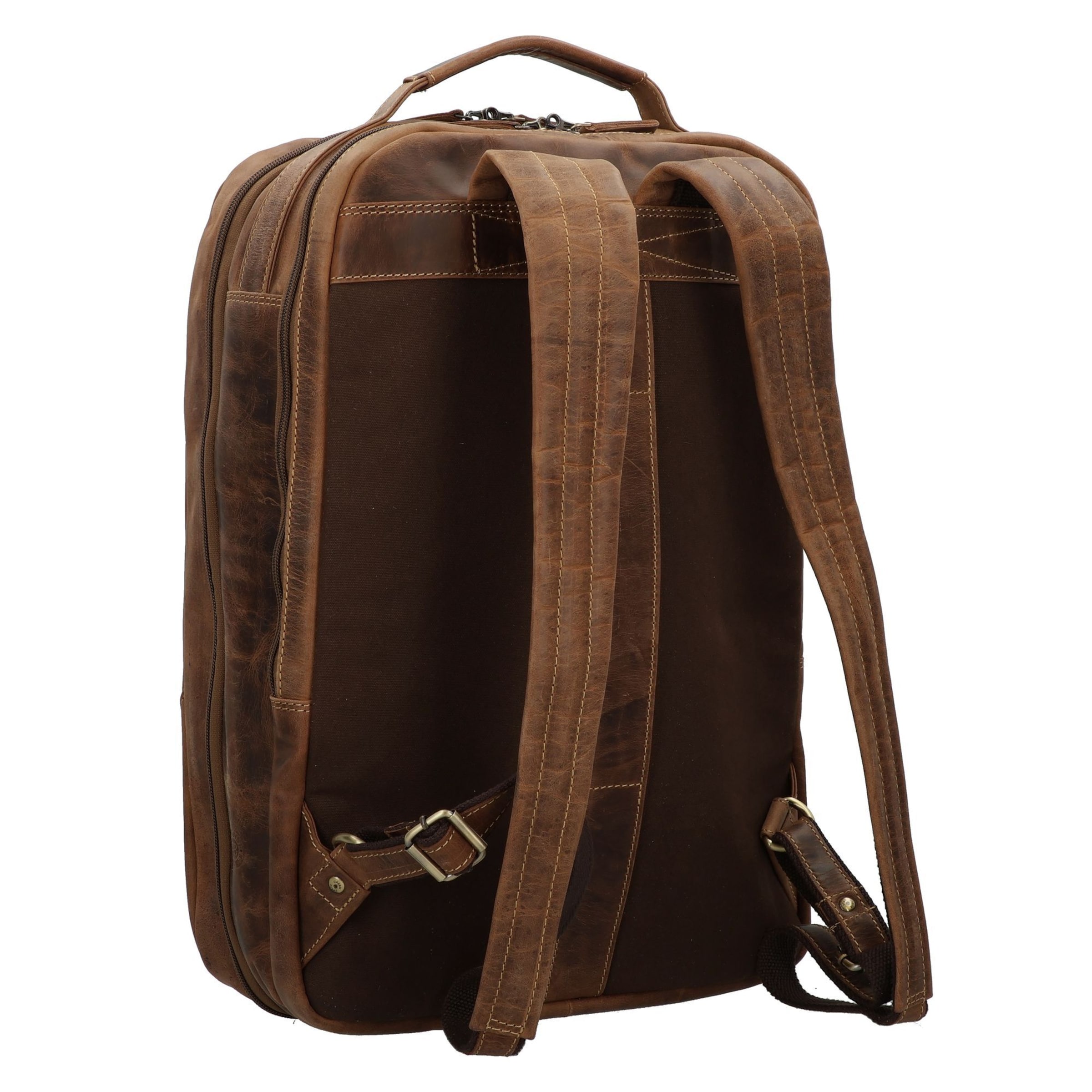 GREENBURRY Backpack 'Vintage Overnighter XL' in Brown