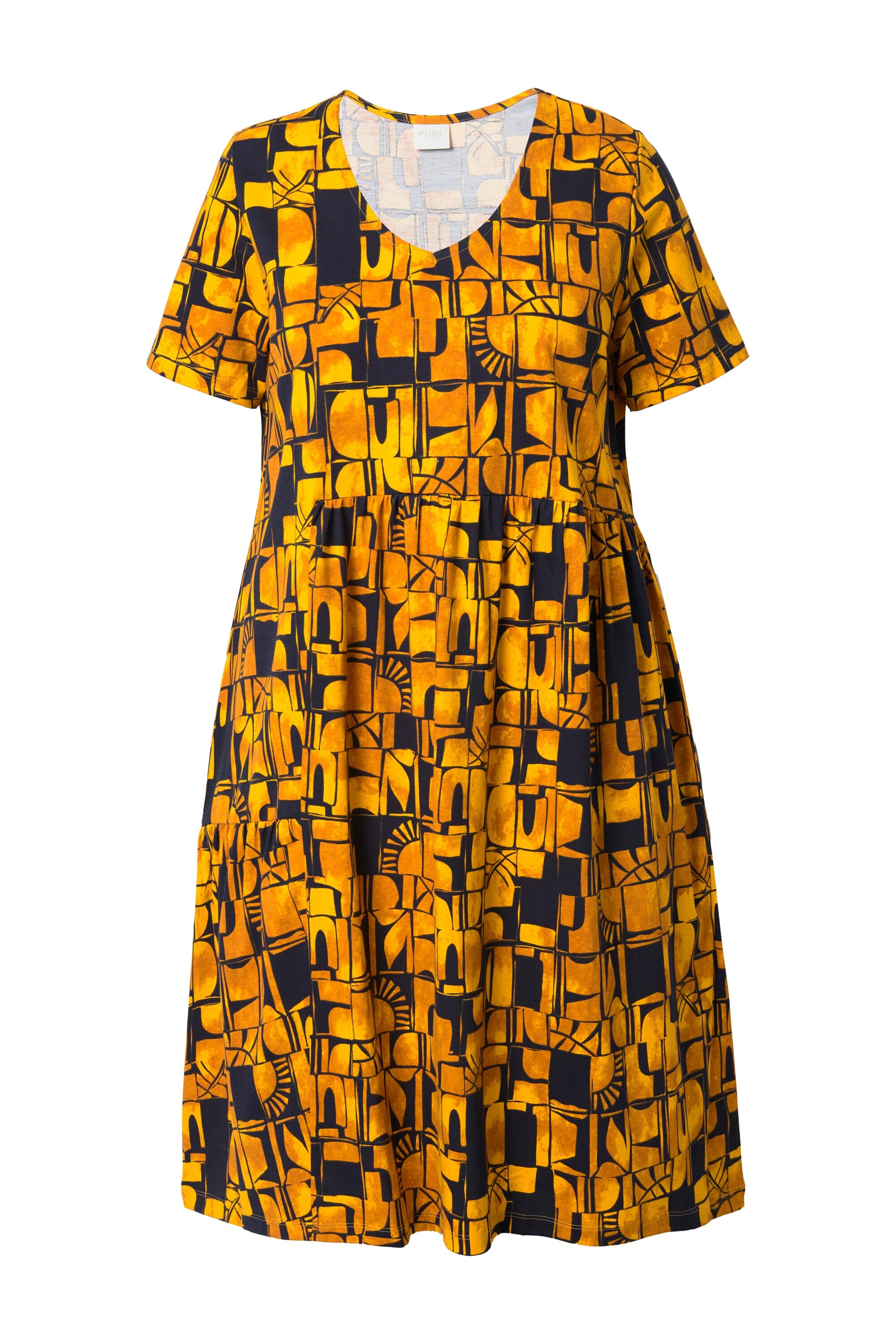 Ulla Popken Kleid in Gelb: Vorderseite