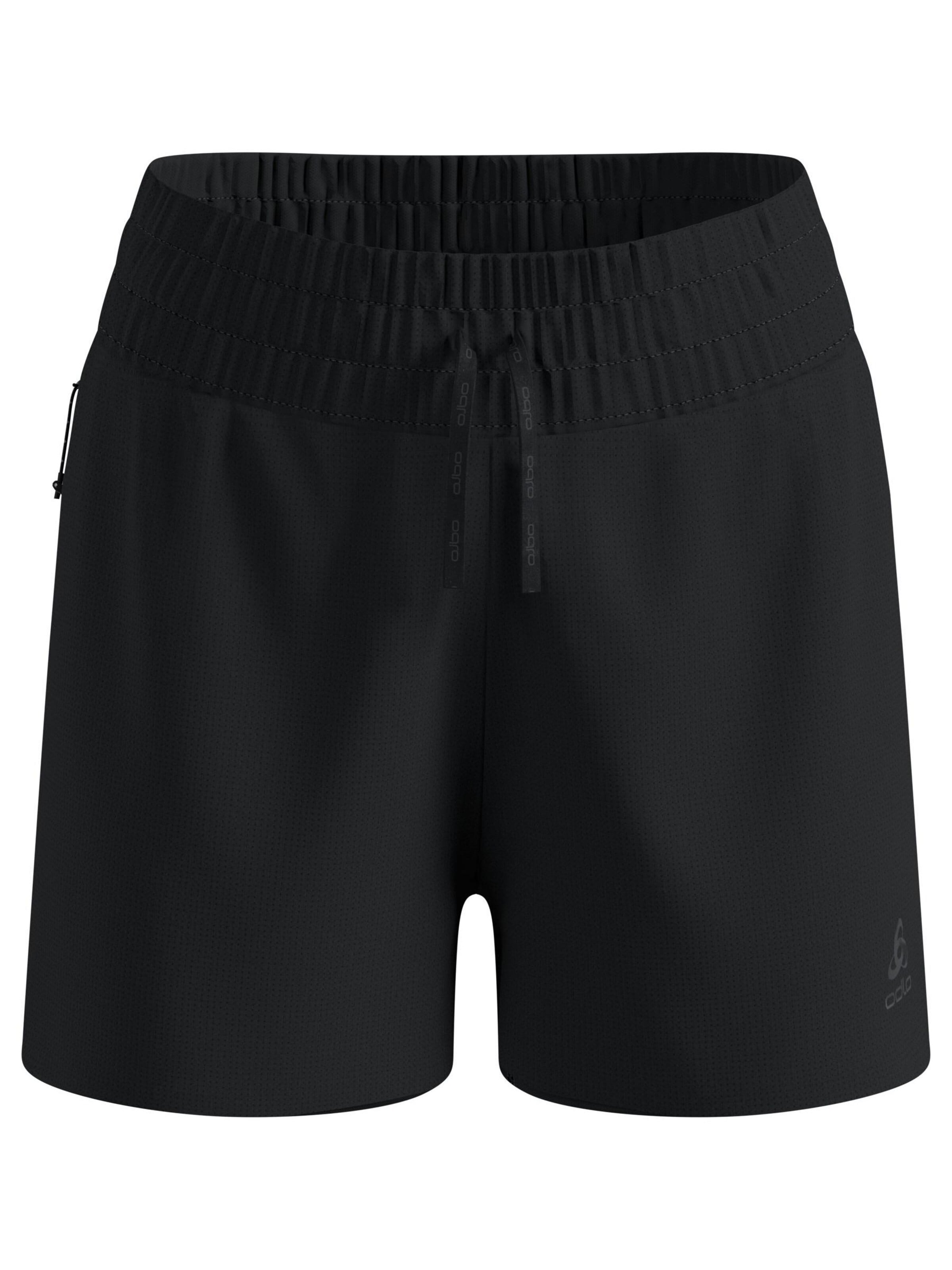 ODLO Regular Workout Pants 'ZEROWEIGHT 3 INCH' in Black: front