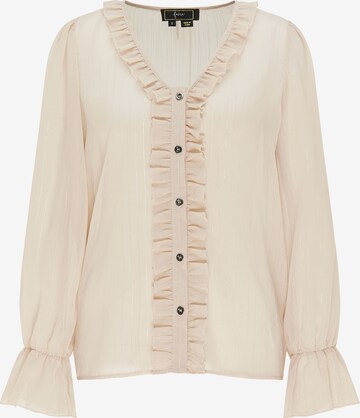 faina Blouse in Beige: voorkant